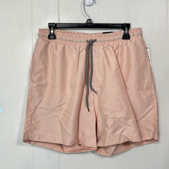 INC International Concepts Mens Swim Trunks Quick Dry Peach Lather Size Medium - Picture 1 of 12